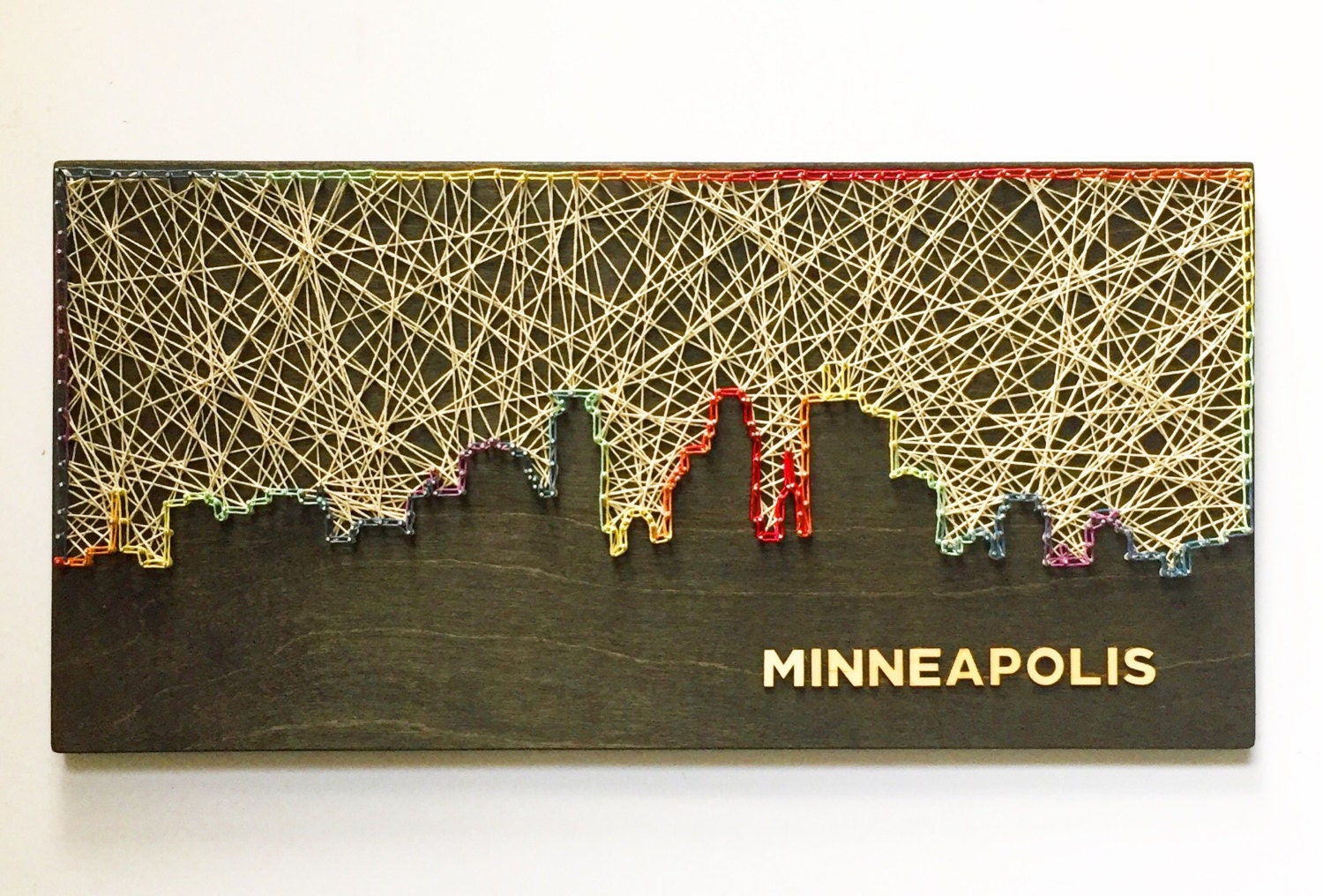 Minneapolis Art - Minneapolis Skyline String Art - Minneapolis Skyline ...