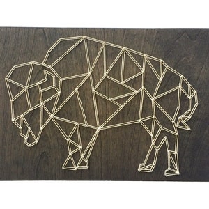 ligevægt beviser skrive et brev Buffalo String Art Buffalo Art Bison Art Rustic Decor | Etsy