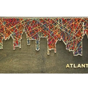 Atlanta Art Atlanta Skyline String Art Atlanta Skyline image 1