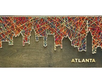 Atlanta Art - Atlanta Skyline String Art - Atlanta Skyline