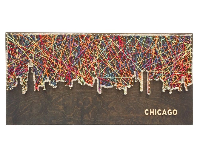 Chicago Art - Chicago Skyline String Art - Chicago Skyline