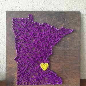 Minnesota String Art, Minnesota Art, State Outline, Minnesota Outline ...