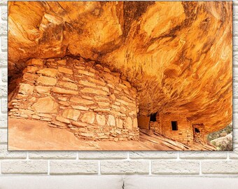 Anasazi Ruin, House on Fire, Blanding Utah, Ancestral Puebloan, Indian Ruin, Southwest Art, Utah Photo, Home Decor, Wall Art, Gift, Dad Gift
