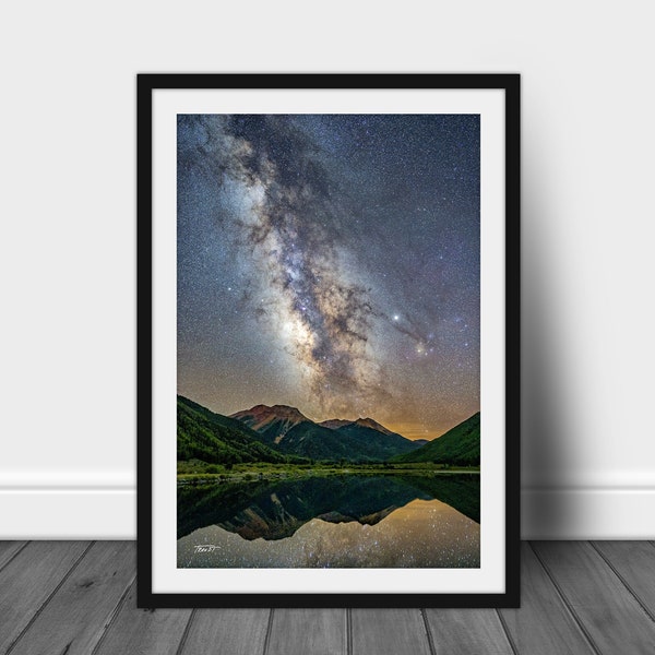 Milky Way Colorado, Astro Photograph, Ouray Night Photography, Colorado Landscape Decor, Cabin Art, Canvas Giclee, Night Sky Photo, For Him