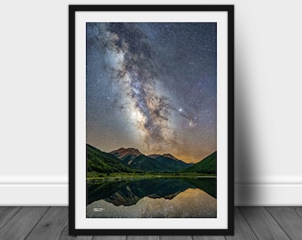 Milky Way Colorado, Astro Photograph, Ouray Night Photography, Colorado Landscape Decor, Cabin Art, Canvas Giclee, Night Sky Photo, For Him