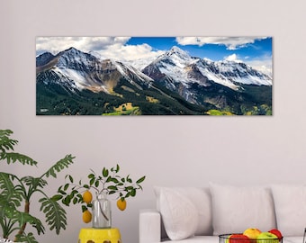 Telluride Colorado Photo, Wilson Peak, Rustic Print, Large Canvas Wall Art, Mt Wilson Panorama Photo, Southwest Art, Telluride Winter