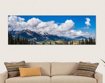 Telluride Colorado Mountain Photo, Mt Wilson, Wilson Peak, Colorado Fall Color, Living Room Art, Home Decor, Lizard Head, Aspen Tree Art