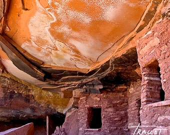 Anasazi Ruin, Fallen Roof Pueblo Ruin, Utah Indian Cliff Dwelling,Living Room Art, Indian Ruin, Wall Art, Home Decor, Road Canyon Ruin