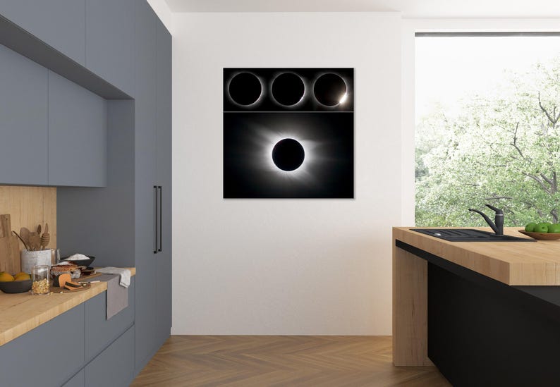 Solar Eclipse, Total Eclipse, Eclipse Print, Wall Decor Gift, Square Photo, Wall Art, Astronomy Photo, Sahara Desert, Libya Eclipse image 4