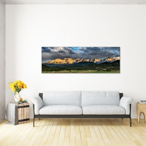 Ridgway Panorama, Telluride Mountains, Colorado Sunset, Telluride, Ouray, Panorama Wall Art, Cabin Decor, Southwest Art, Large Wall Art image 5