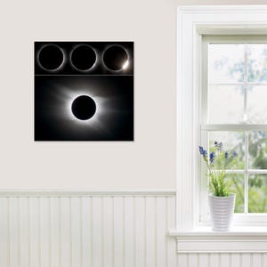 Solar Eclipse, Total Eclipse, Eclipse Print, Wall Decor Gift, Square Photo, Wall Art, Astronomy Photo, Sahara Desert, Libya Eclipse image 3