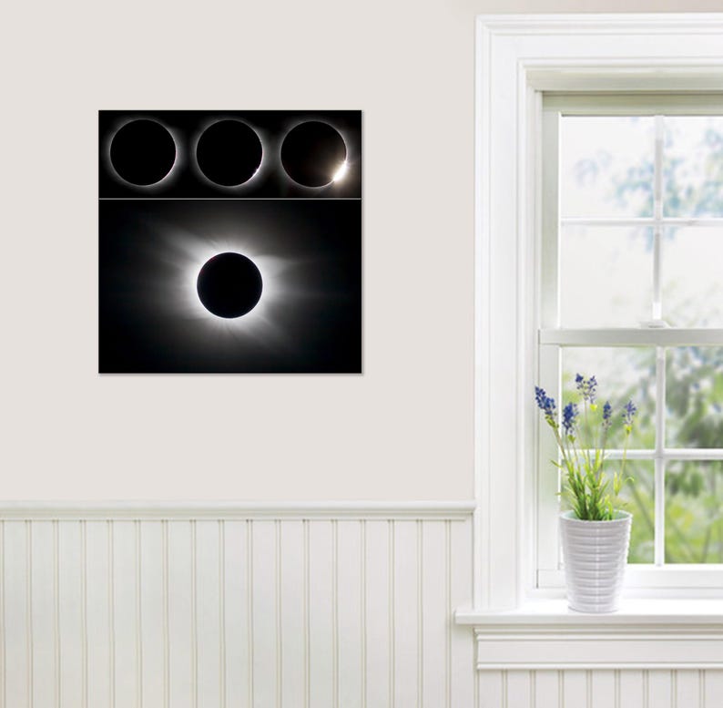 Solar Eclipse, Total Eclipse, Eclipse Print, Wall Decor Gift, Square Photo, Wall Art, Astronomy Photo, Sahara Desert, Libya Eclipse image 3