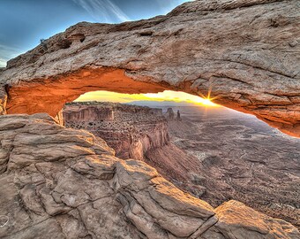 Mesa Arch Sunrise, Canyonlands Arch Utah, American Desert Southwest, Office Print, Utah Landscape, Fine Art Photo, Living Room Art, For Him