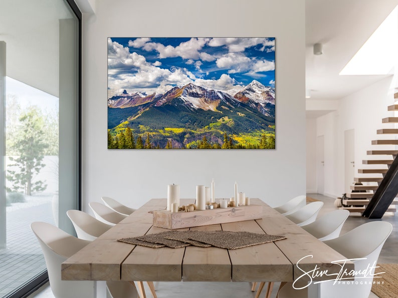 Wilson Peak, Telluride Colorado Art, Lizard Head, Living Room Art, Fall Color, Mountain Photo, Nature Photo, Mt Wilson, Wall Art, Home Decor image 4