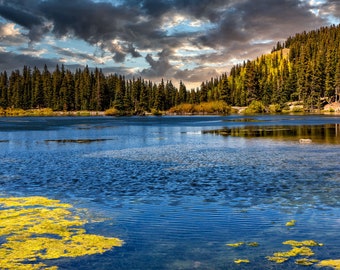 Alta Lake, Telluride Colorado, Alpine Lake, Alta Colorado, Telluride Photo, Home Decor, Living Room Art, Storm Skies, Lake Reflections