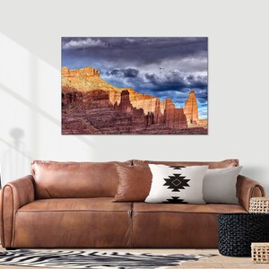 Fisher Towers, Utah Landscape, Moab River Road, Utah Climbing, Nature Photography, Office Decor, Living Room Decor, Sandstone Spires image 3