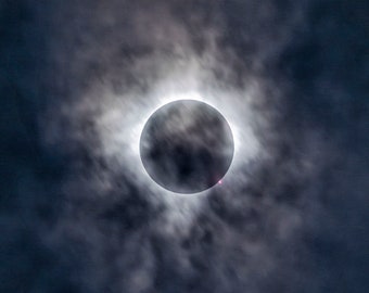 2024 Total Eclipse, Astro Photo, Texas Eclipse, Solar Eclipse, Office Decor, Canvas Photo, Night Sky Photo