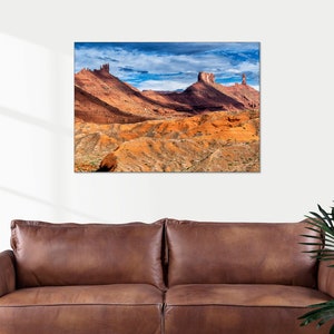 Desert Landscape Decor, Castle Valley Utah, Castleton Tower, Moab Photo, Utah Climbing, Nature Photography, Office Decor, Living Room Decor image 4