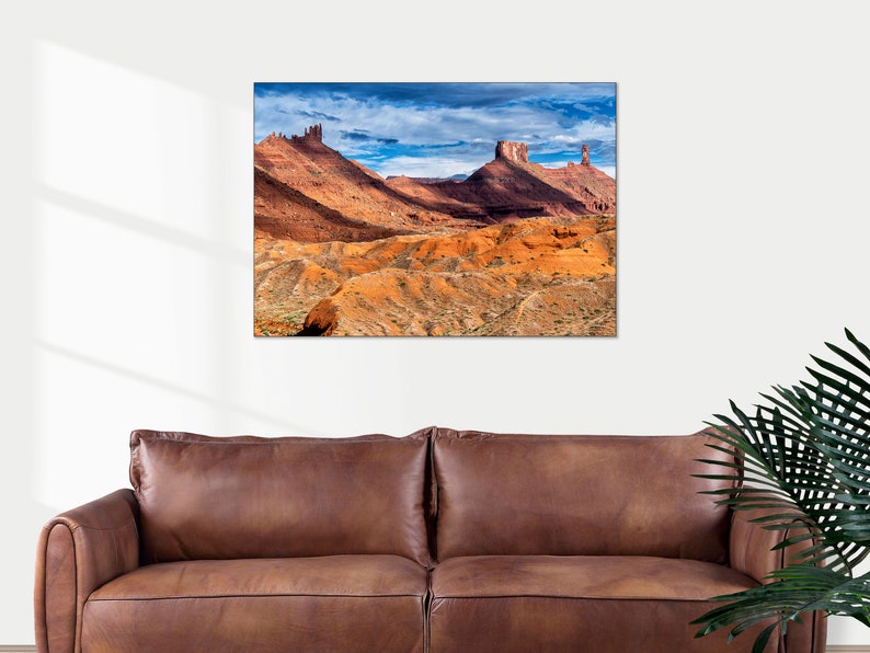 Desert Landscape Decor, Castle Valley Utah, Castleton Tower, Moab Photo, Utah Climbing, Nature Photography, Office Decor, Living Room Decor image 4