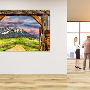 Mountain Wall Art Print, Mountain Ranch Art, Cabin Decor, Telluride Art, Country Home Decor, Last Dollar Road Print, Office Wall Art Prints image 5