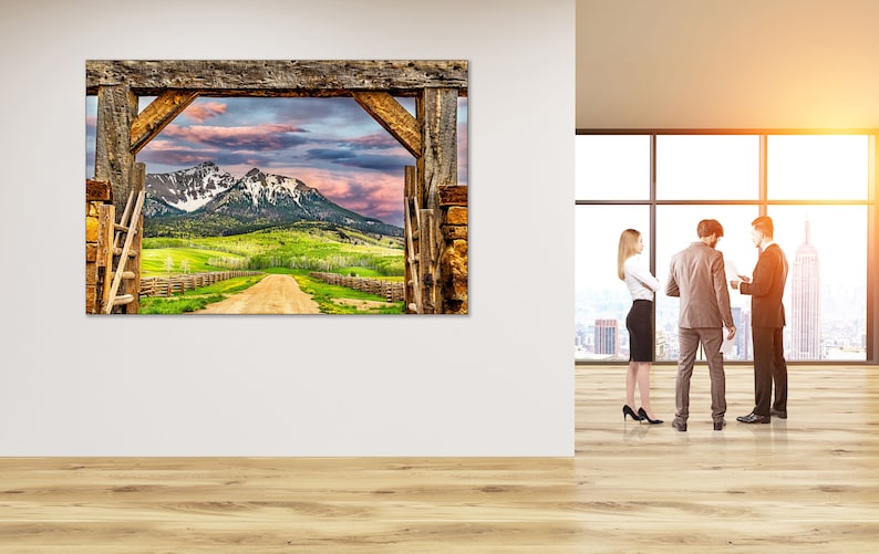 Mountain Wall Art Print, Mountain Ranch Art, Cabin Decor, Telluride Art, Country Home Decor, Last Dollar Road Print, Office Wall Art Prints image 5