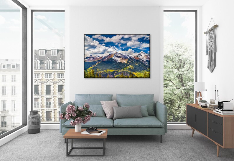 Wilson Peak, Telluride Colorado Art, Lizard Head, Living Room Art, Fall Color, Mountain Photo, Nature Photo, Mt Wilson, Wall Art, Home Decor image 3