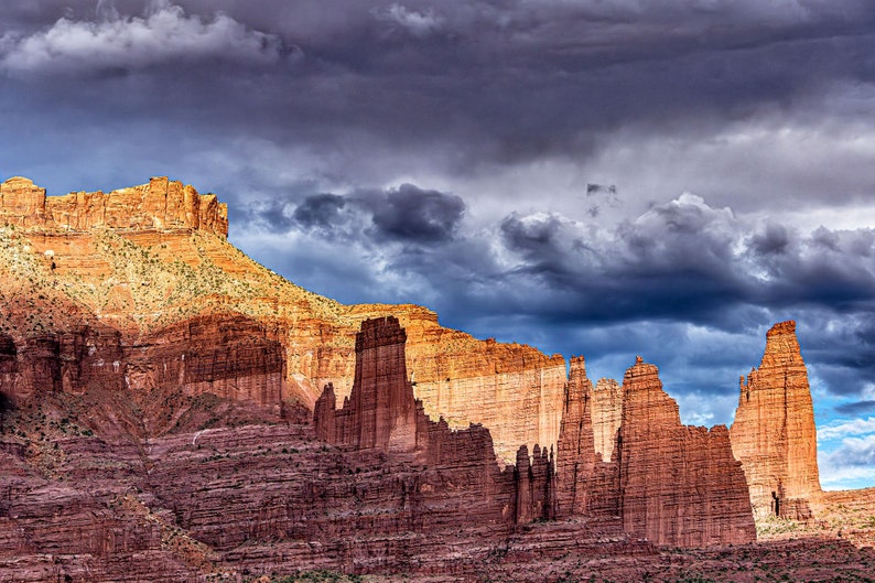 Fisher Towers, Utah Landscape, Moab River Road, Utah Climbing, Nature Photography, Office Decor, Living Room Decor, Sandstone Spires image 1