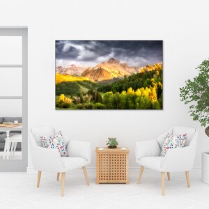 Colorado Sunset Landscape, Mt Sneffels, Ridgway, Ouray, Aspen Trees, Abstract Dreamy Landscape, Telluride Colorado, Nature Photography image 5