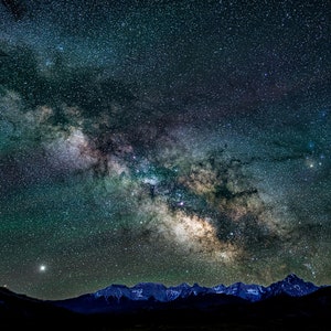 Milky Way Colorado, Astro Photograph, Telluride Night Photography, Colorado Landscape Decor, Cabin Art, Canvas Giclee, Night Sky Photo