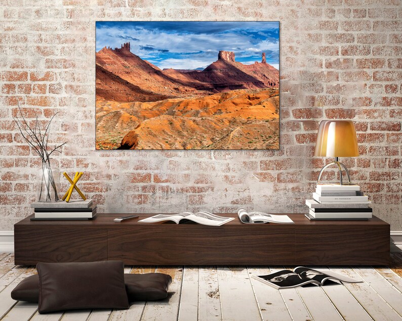 Desert Landscape Decor, Castle Valley Utah, Castleton Tower, Moab Photo, Utah Climbing, Nature Photography, Office Decor, Living Room Decor image 2