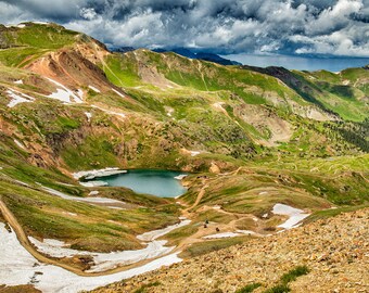 Lake Como, Alpine Lake, Poughkeepsie Gulch, California Pass, Hurricaine Pass, Silverton Lake, Home Decor, Living Room Art, Lake Reflections