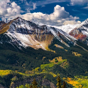 Mt Wilson Telluride, Wilson Peak, Colorado Fall Color, Aspen Trees,  Nature Photo, Large Office Decor, Landscape Photo, Living Room Art