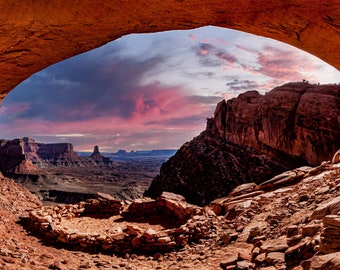 False Kiva Ruin, Canyonlands National Park, Anasazi Ruin, Southwest Art, Archeological Art, Utah Landscape Photo, Wall Art, Indian Ruins