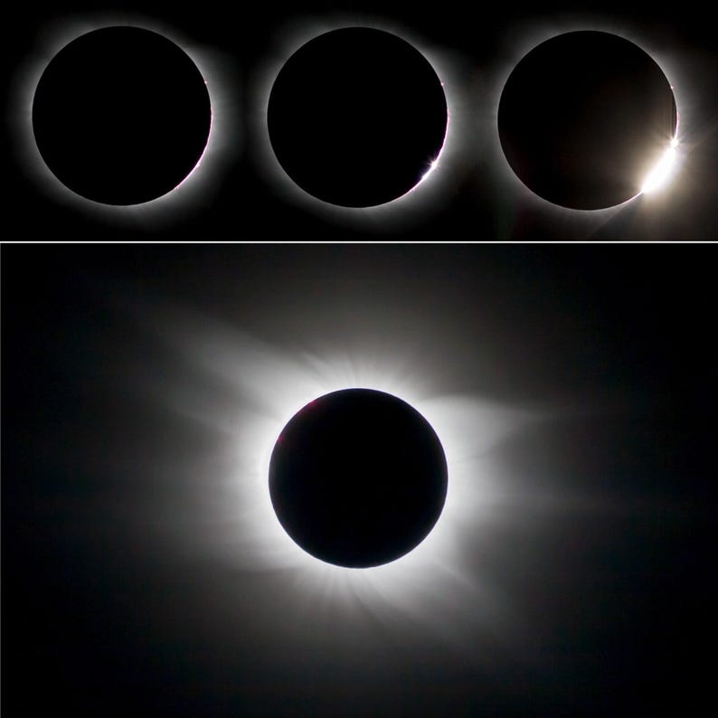 Solar Eclipse, Total Eclipse, Eclipse Print, Wall Decor Gift, Square Photo, Wall Art, Astronomy Photo, Sahara Desert, Libya Eclipse image 1