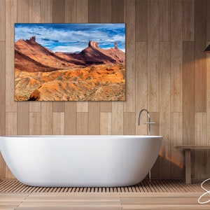 Desert Landscape Decor, Castle Valley Utah, Castleton Tower, Moab Photo, Utah Climbing, Nature Photography, Office Decor, Living Room Decor image 3