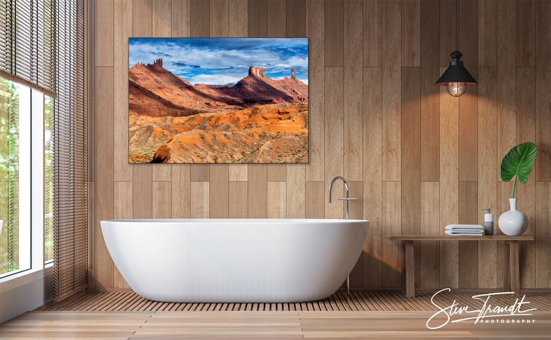 Desert Landscape Decor, Castle Valley Utah, Castleton Tower, Moab Photo, Utah Climbing, Nature Photography, Office Decor, Living Room Decor image 3