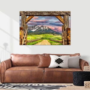 Mountain Wall Art Print, Mountain Ranch Art, Cabin Decor, Telluride Art, Country Home Decor, Last Dollar Road Print, Office Wall Art Prints image 2