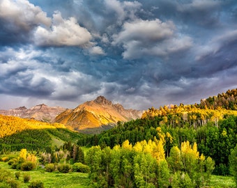 Sneffels Photo San Juan Mountains, Colorado Sunset, Aspen Trees, Telluride, Ridgway, Fine Art Photography, Large Wall Art, Ouray Colorado