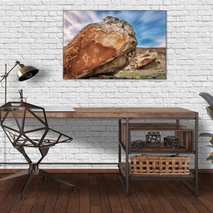 The Juggler Rock Art, Utah Petroglyph, Indian Writing, Native American Art, Southwest Indian Art, San Rafael Swell, Living Room Art image 4