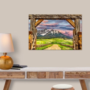 Mountain Wall Art Print, Mountain Ranch Art, Cabin Decor, Telluride Art, Country Home Decor, Last Dollar Road Print, Office Wall Art Prints image 4