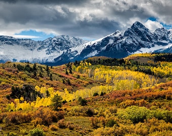 Dallas Divide, Telluride Colorado, Mt Sneffels, Fall Color, Nature Photography, Living Room Art, Wall Art, Home Decor, Rocky Mountains