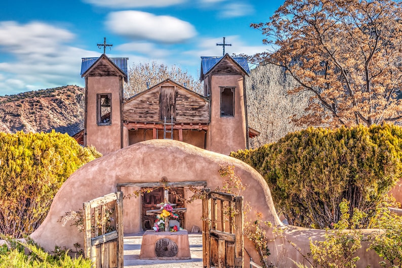 Chimayo Church New Mexico Church Road to Taos Religous Art Etsy