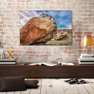 The Juggler Rock Art, Utah Petroglyph, Indian Writing, Native American Art, Southwest Indian Art, San Rafael Swell, Living Room Art image 2