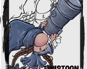 Digi Stamps - Gnome Victoria Telescope  - Gnome Digi Stamps - Gnome digi stamps for scrapbooking