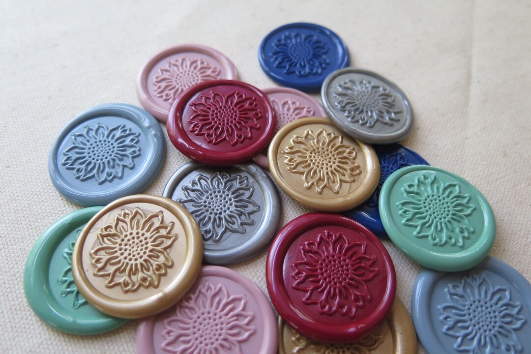 Sunflower Wax Seals / Envelope Wax Seals / Selfadhesive Wax Etsy