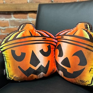 Double Sided Plush Accent Throw Pillow Cushion Decor McDonald’s Halloween Pumpkin Bucket Candy Pail