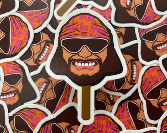 Sticker High Quality Die Cut Waterproof Vinyl Decal Long Lasting Popsicle Wrestling King 80s Wrestler Retro Nostalgia