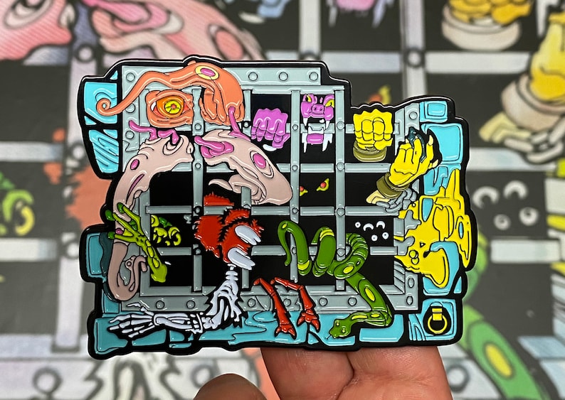 Enamel Brooch Lapel Pin Badge Cartoon Castle 80s Retro - Etsy