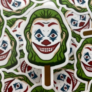 Sticker High Quality Die Cut Waterproof Vinyl Decal Long Lasting Popsicle Clown Villain Comic Book