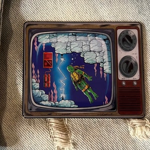 Metal Brooch Lapel Badge Video Game Turtle Nostalgia 80s Retro Vintage
